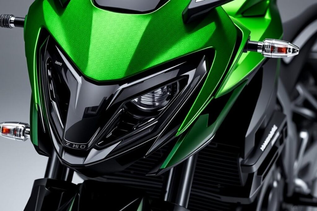 design estilo agressivo da Kawasaki Z H2 SE ABS 2024