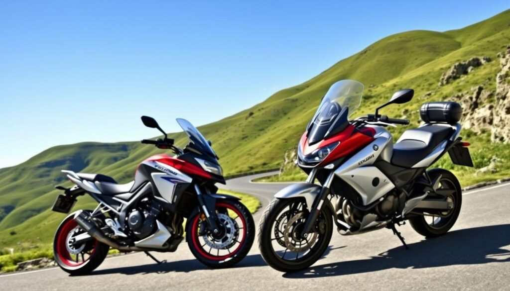 suzuki v-strom 800de yamaha tracer 9 gt+