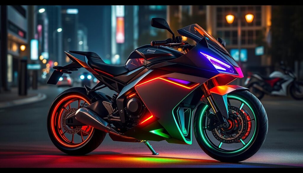 iluminação LED moto