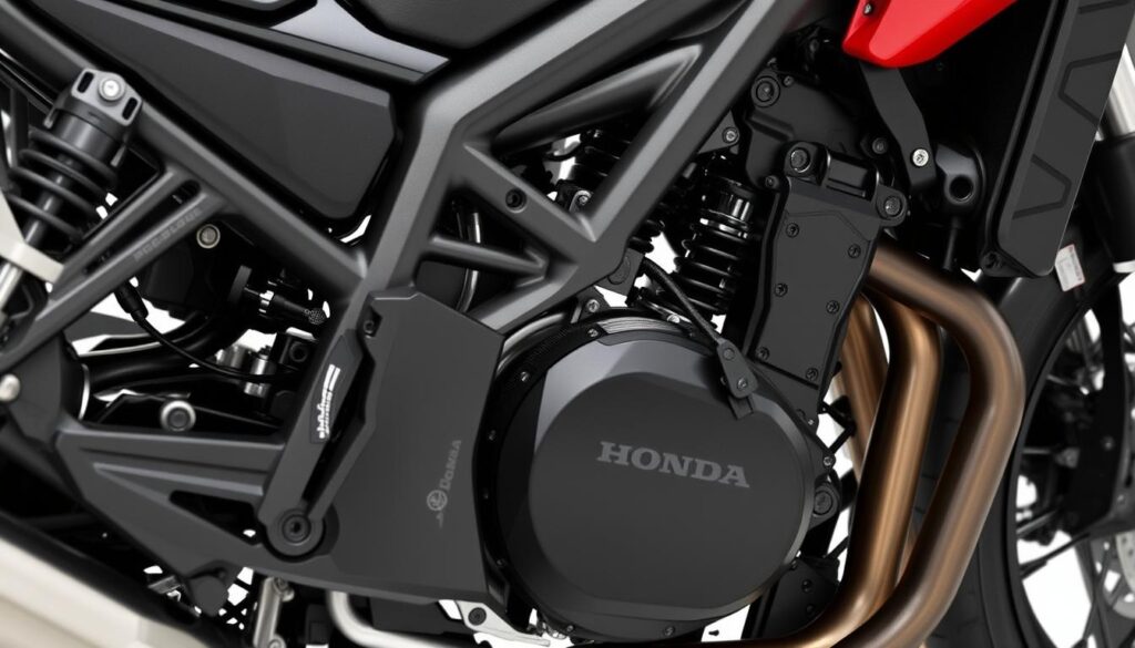 chassi e suspensão da Honda CB750 Hornet 2025