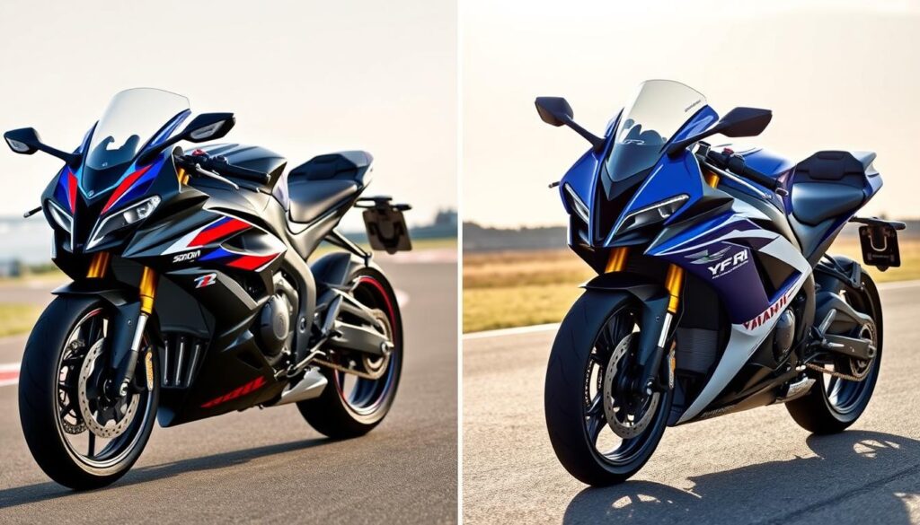 comparação técnica BMW S 1000 RR e Yamaha YZF-R1