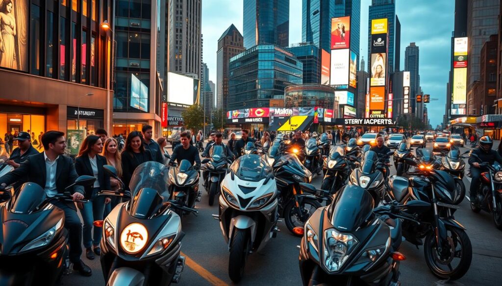 Crescimento do mercado de motos