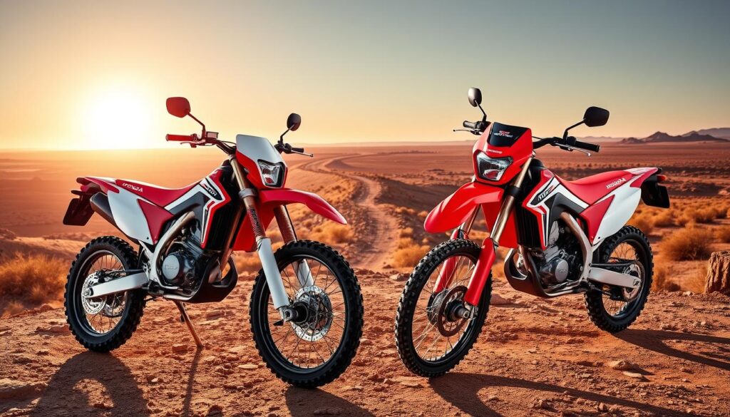 comparação CRF250F e CRF300F