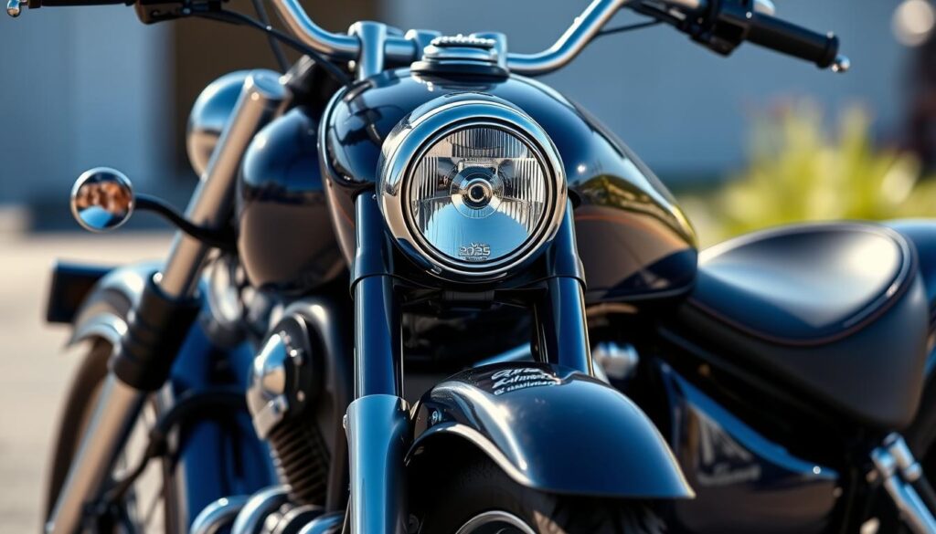 design clássico da motocicleta Yamaha V-Star 2025